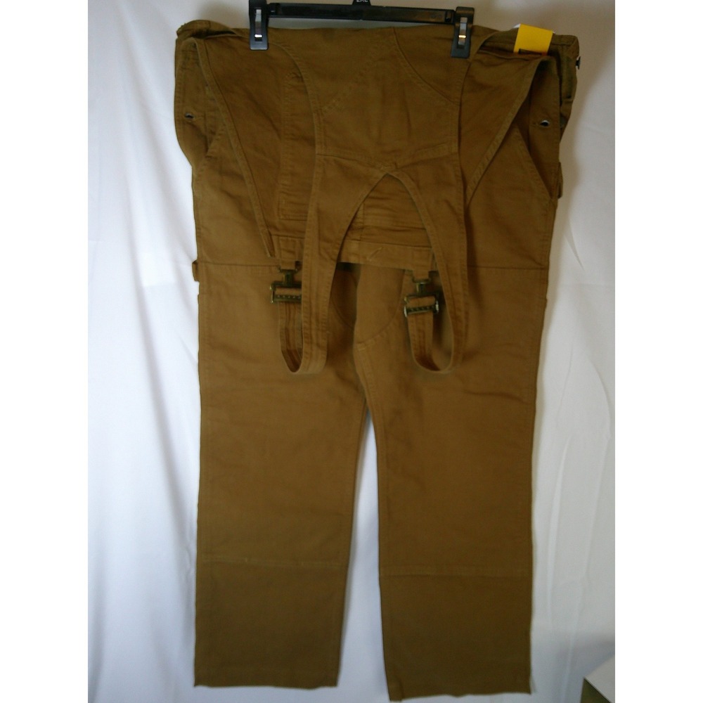Carhartt Womens Rugged Flex Canvas Bib Overalls Brown Loose Fit OR2438-W L Short - Picture 5 of 5